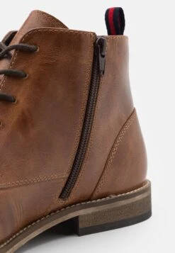 Pier One Leather - Veterboots -Camel -Schoenen Promotie 09e755358fe64d7483bb076c445e0082