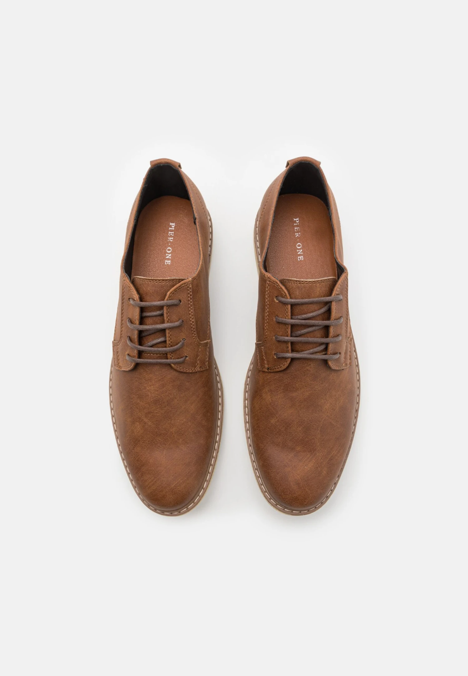 Pier One Unisex - Veterschoenen - Cognac 4 Pier One Unisex - Veterschoenen - Cognac - Afbeelding 4