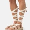 Pier One Leather - Sandalen Met Plateauzool - 003 - Off-White