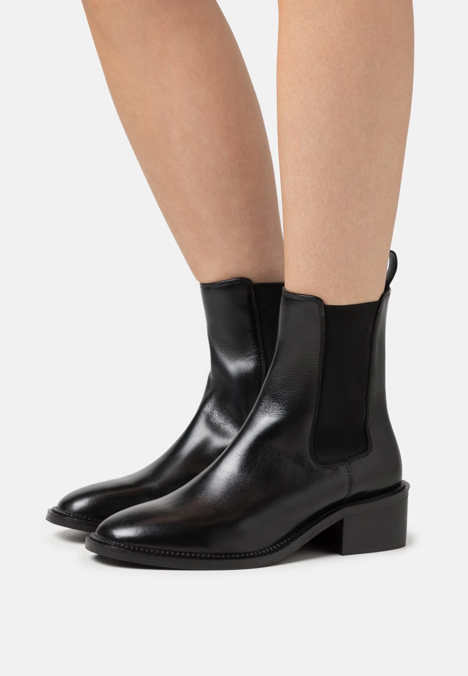 Pier One Leather- Korte Laarzen - Black 1 Pier One Leather- Korte Laarzen - Black