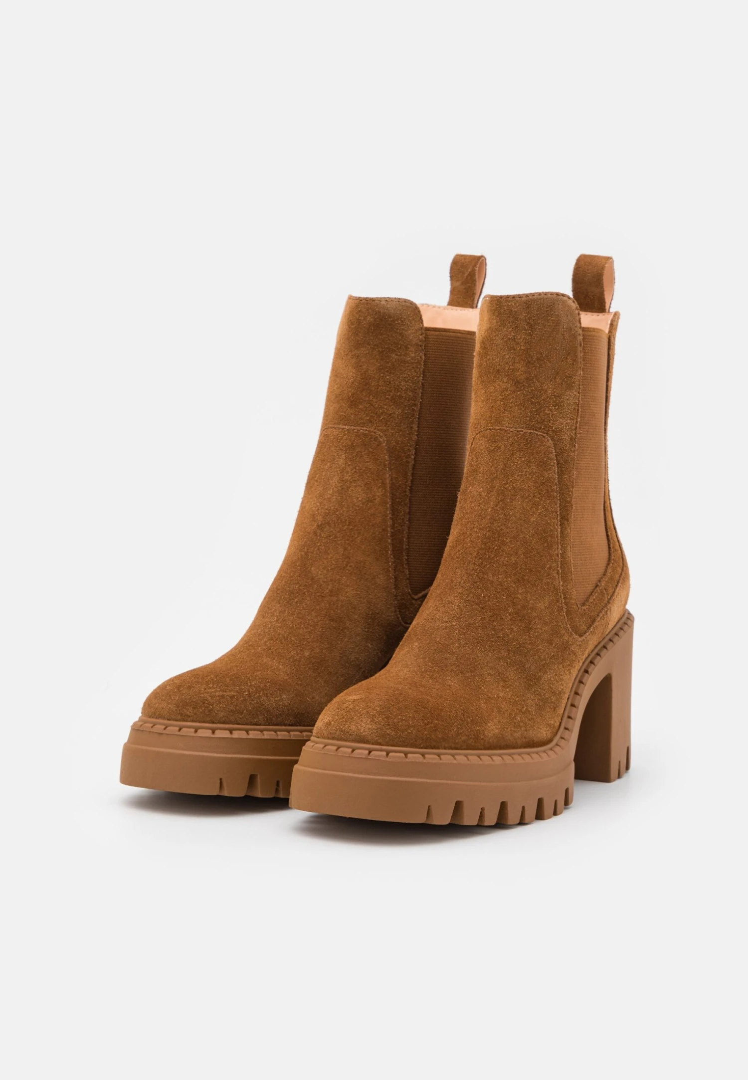 Pier One Leather - Enkellaarsjes Met Hoge Hak - Cognac 3 Pier One Leather - Enkellaarsjes Met Hoge Hak - Cognac - Afbeelding 3