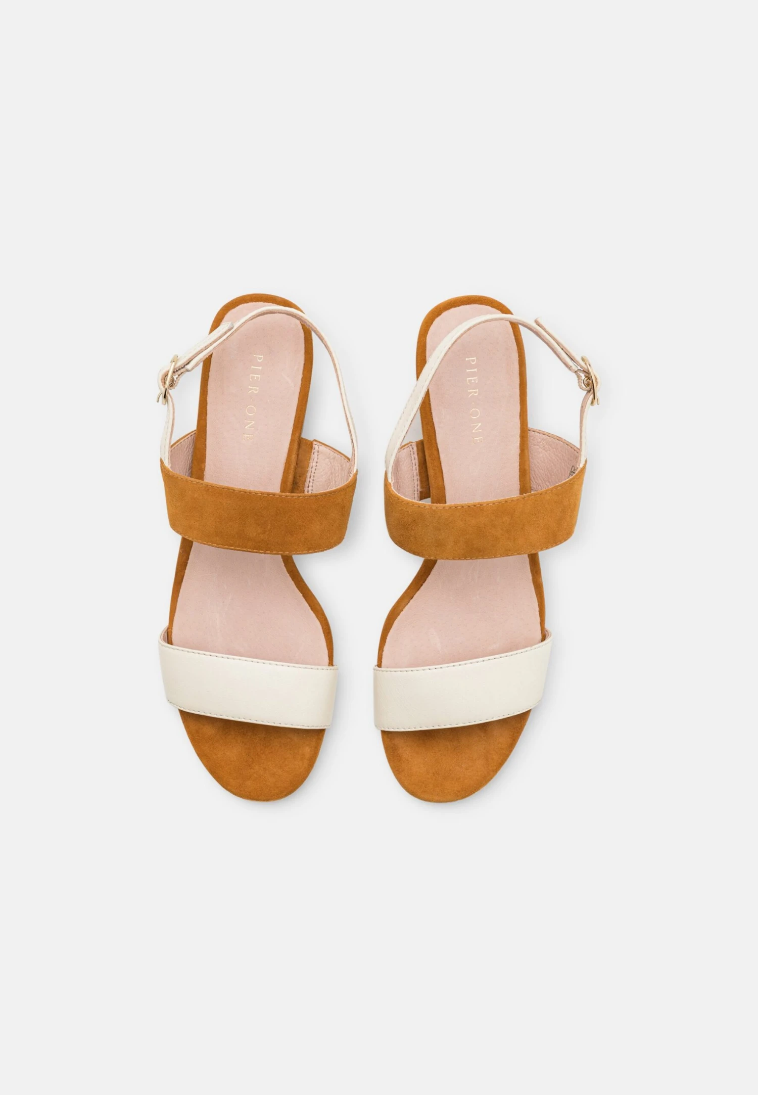Pier One Leather- Sandalen - White/Cognac 6 Pier One Leather- Sandalen - White/Cognac - Afbeelding 6