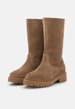 Pier One Leather Winter Boot - Laarzen - Taupe -Schoenen Promotie 83df9d01add942eaabb452a58120a742