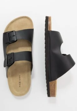 Pier One Unisex - Pantoffels - Black -Schoenen Promotie a98de5f417bd4f57b176937b18a12ab7