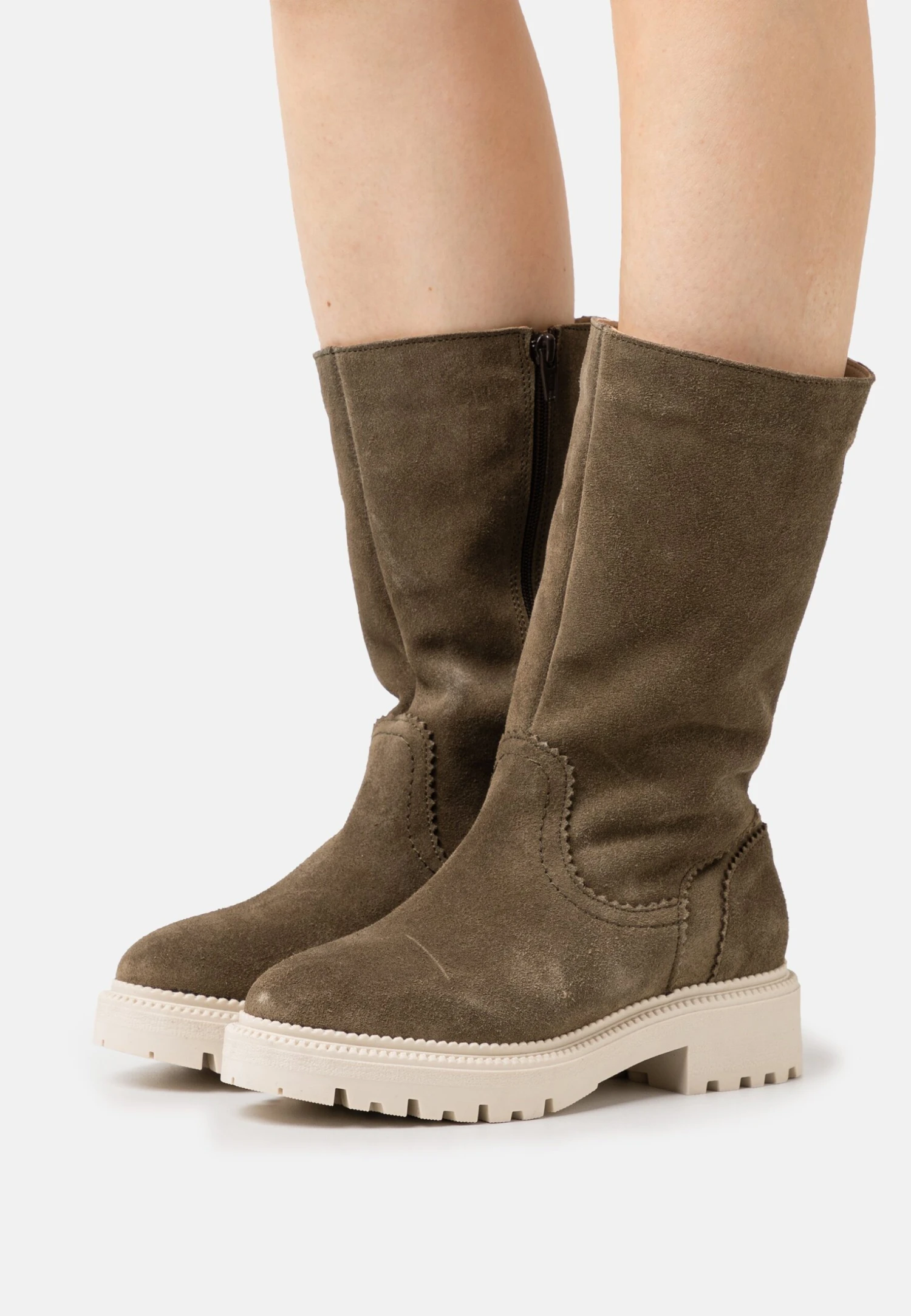 Pier One Leather Winter Boot - Laarzen - Khaki 1 Pier One Leather Winter Boot - Laarzen - Khaki